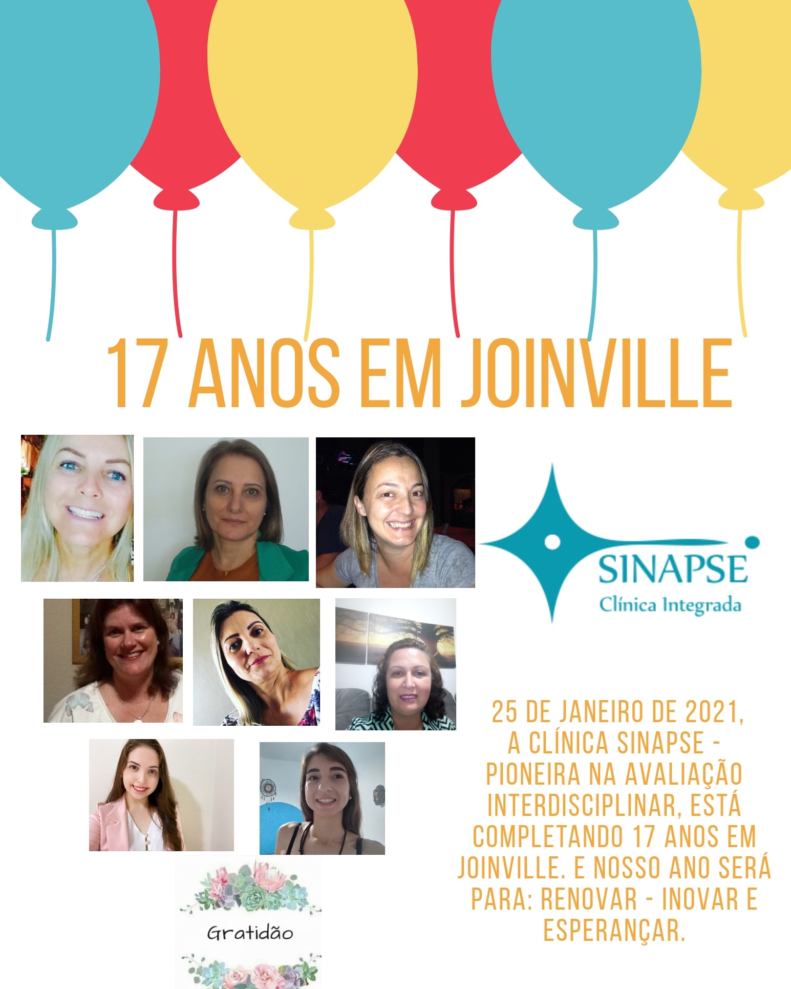 17 anos em Joinville!